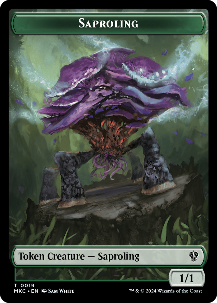 Saproling // Morph Double-Sided Token [Murders at Karlov Manor Commander Tokens] | Devastation Store