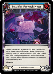 Sutcliffe's Research Notes (Blue) [CRU156] 1st Edition Normal - Devastation Store | Devastation Store