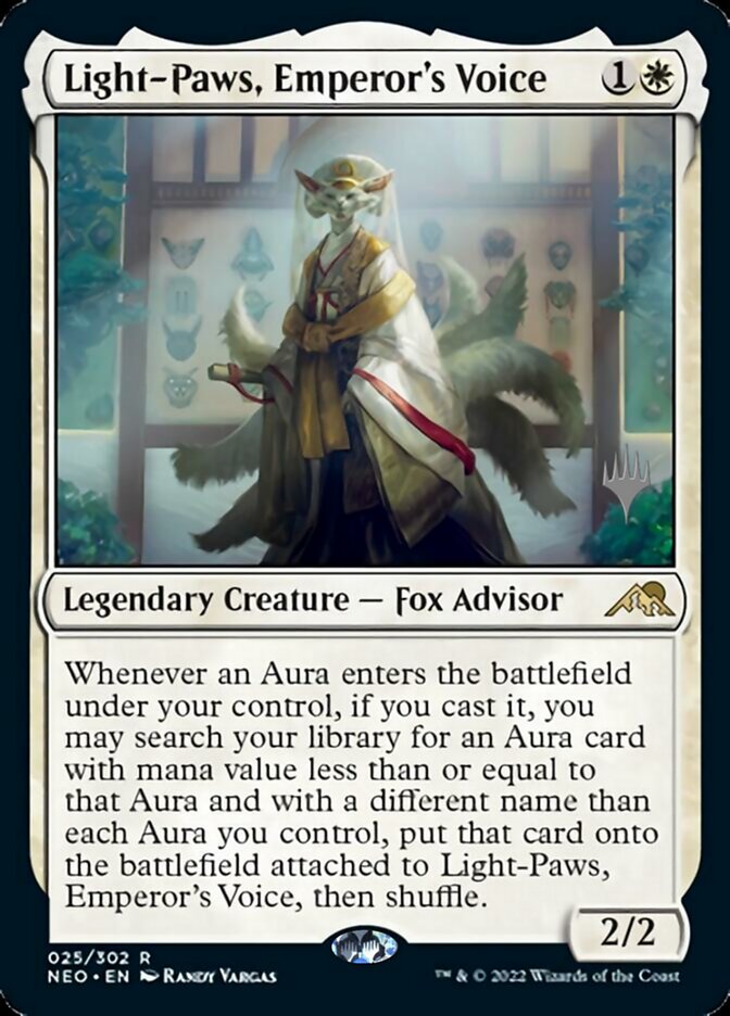 Light-Paws, Emperor's Voice (Promo Pack) [Kamigawa: Neon Dynasty Promos] | Devastation Store