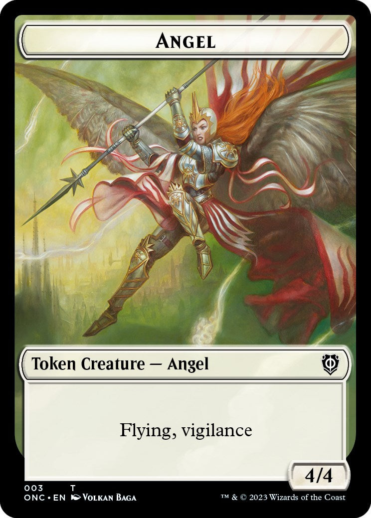 Soldier (008) // Angel Double-Sided Token [Phyrexia: All Will Be One Commander Tokens] | Devastation Store