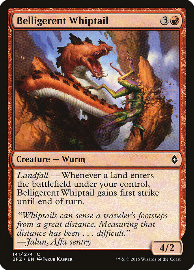 Belligerent Whiptail [Battle for Zendikar] | Devastation Store