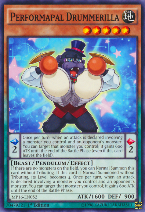 Performapal Drummerilla [MP16-EN052] Common | Devastation Store