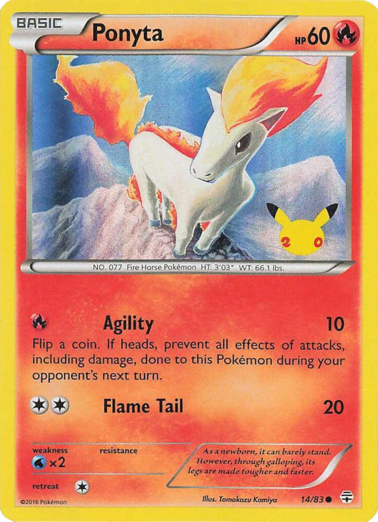 Ponyta (14/83) (20th Anniversary Stamp) [XY: Generations] | Devastation Store