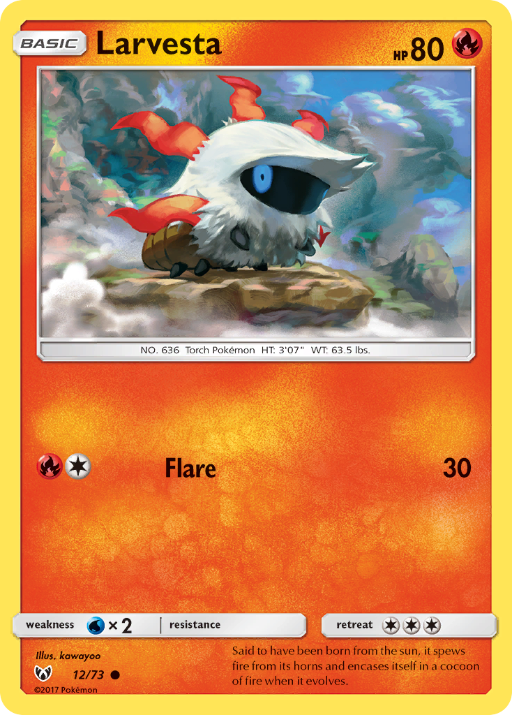 Larvesta (12/73) [Sun & Moon: Shining Legends] | Devastation Store