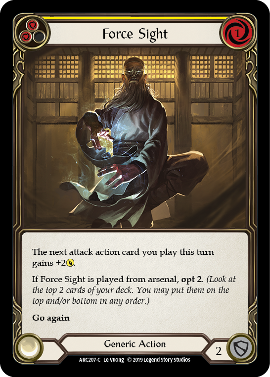 Force Sight (Yellow) [ARC207-C] 1st Edition Normal - Devastation Store | Devastation Store