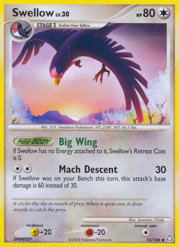 Swellow (73/146) [Diamond & Pearl: Legends Awakened] | Devastation Store