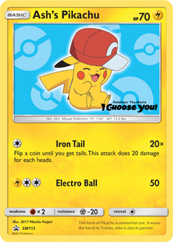 Ash's Pikachu (SM113) [Sun & Moon: Black Star Promos] | Devastation Store