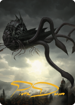 Nautiloid Ship Art Card (Gold-Stamped Signature) [Commander Legends: Battle for Baldur's Gate Art Series] | Devastation Store