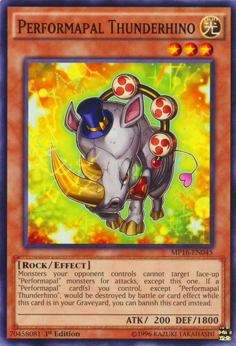 Performapal Thunderhino [MP16-EN045] Common | Devastation Store