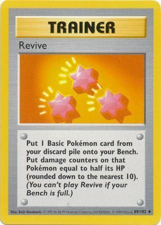 Revive (89/102) [Base Set Shadowless Unlimited] | Devastation Store