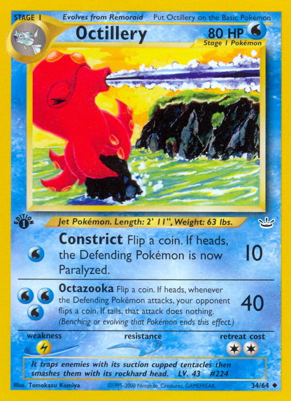 Octillery (34/64) [Neo Revelation 1st Edition] | Devastation Store