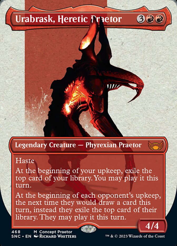 Urabrask, Heretic Praetor (Borderless Concept Praetors) [Phyrexia: All Will Be One] | Devastation Store