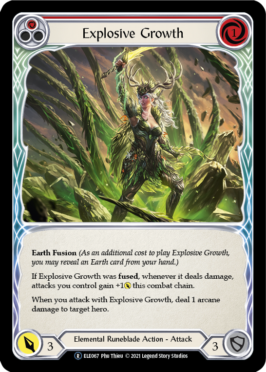 Explosive Growth (Red) [U-ELE067] Unlimited Rainbow Foil | Devastation Store