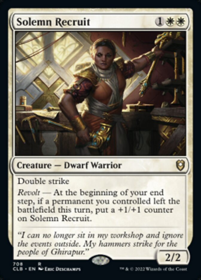 Solemn Recruit [Commander Legends: Battle for Baldur's Gate] | Devastation Store