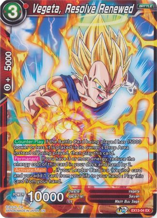 Vegeta, Resolve Renewed [EX13-04] | Devastation Store