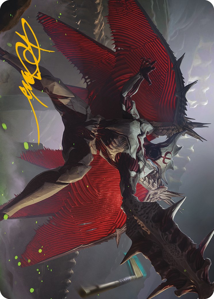 Phyrexian Vindicator Art Card (Gold-Stamped Signature) [Phyrexia: All Will Be One Art Series] | Devastation Store