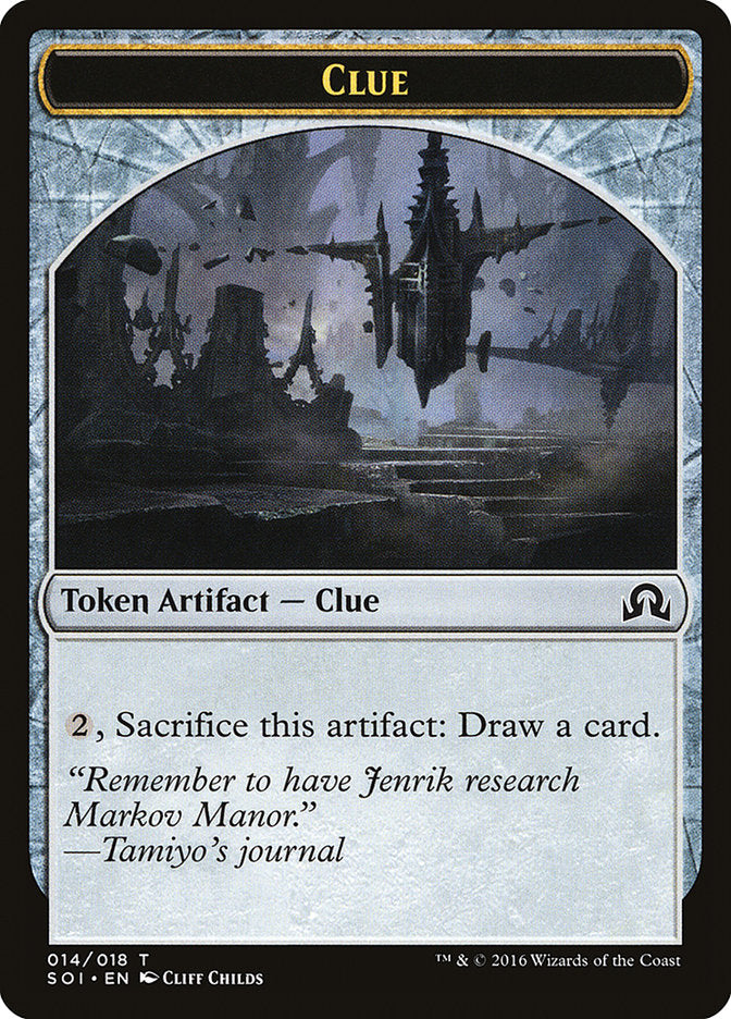 Clue (014/018) [Shadows over Innistrad Tokens] - Devastation Store | Devastation Store