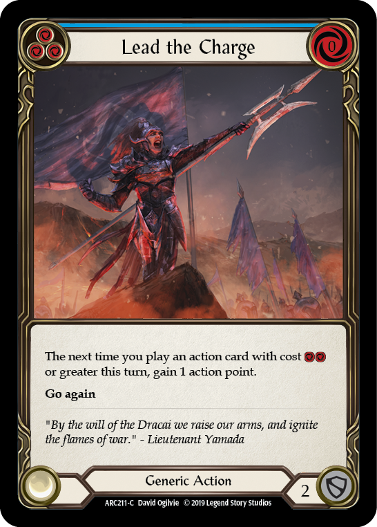 Lead the Charge (Blue) [ARC211-C] 1st Edition Rainbow Foil - Devastation Store | Devastation Store