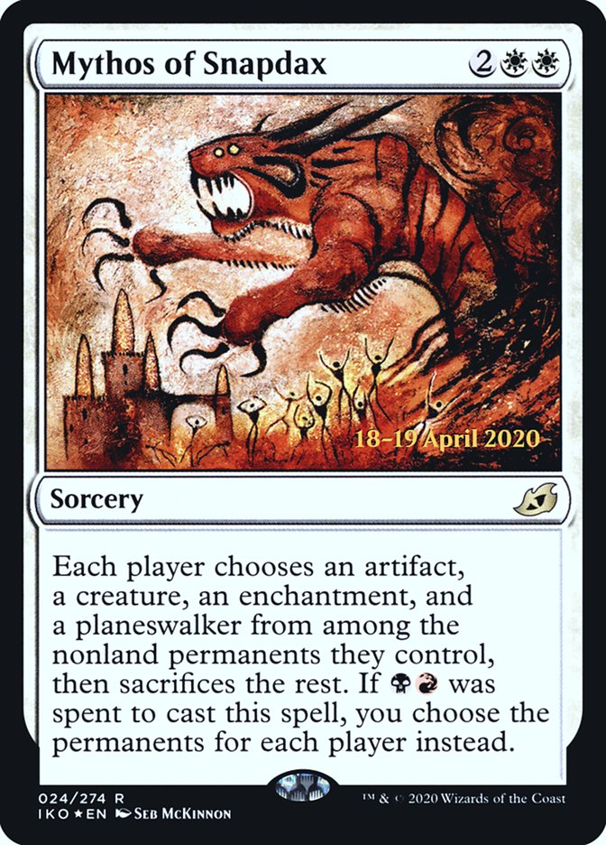 Mythos of Snapdax  [Ikoria: Lair of Behemoths Prerelease Promos] | Devastation Store