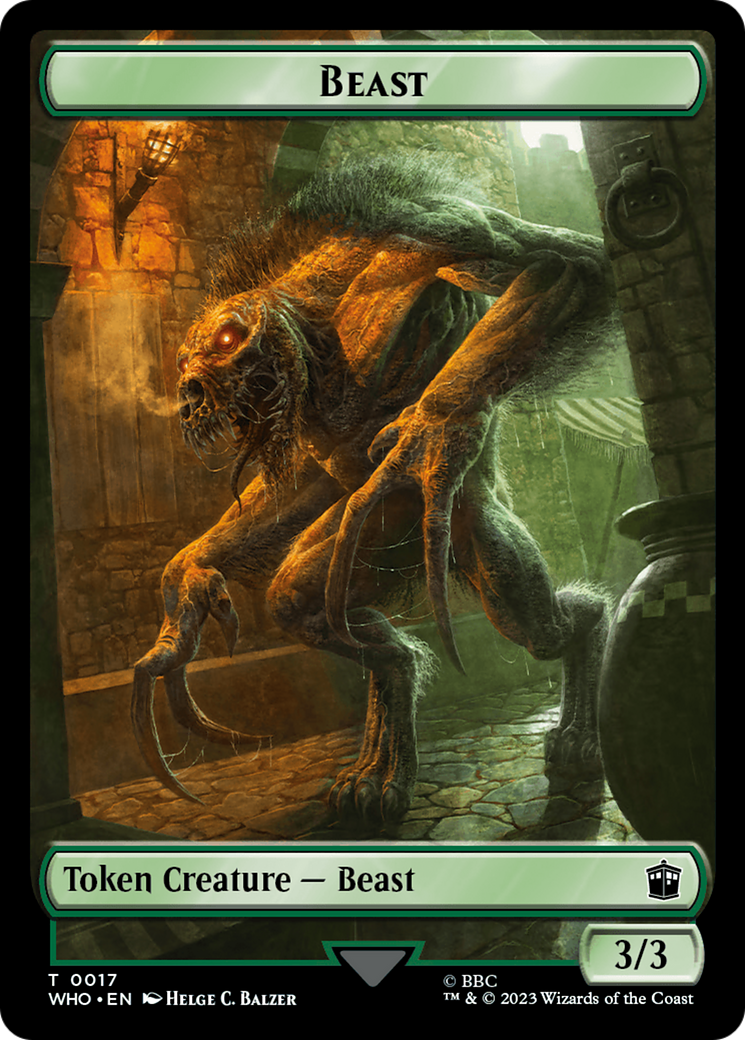 Copy // Beast Double-Sided Token [Doctor Who Tokens] | Devastation Store