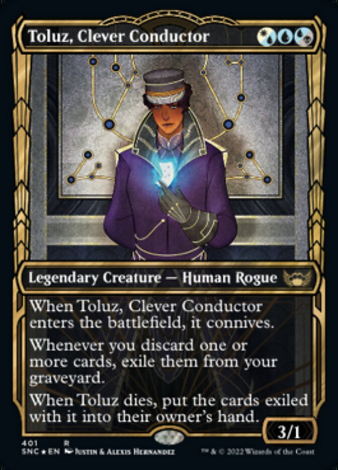 Toluz, Clever Conductor (Showcase Golden Age Gilded Foil) [Streets of New Capenna] | Devastation Store