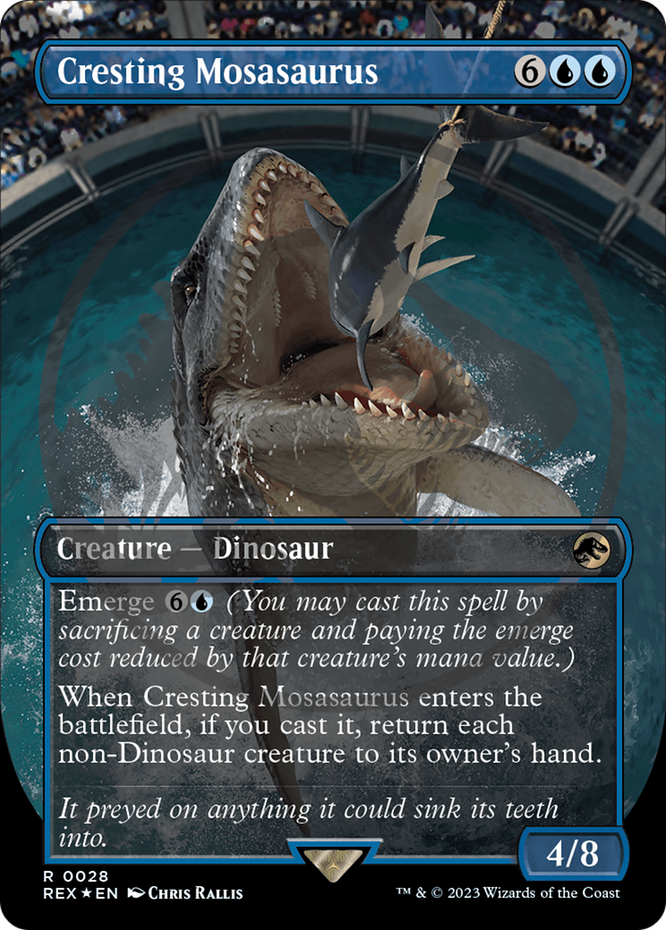 Cresting Mosasaurus Emblem (Borderless) [Jurassic World Collection Tokens] | Devastation Store