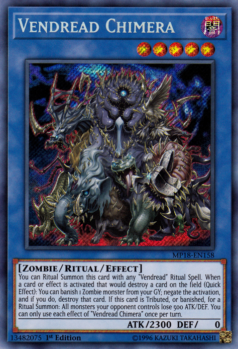 Vendread Chimera [MP18-EN158] Secret Rare | Devastation Store