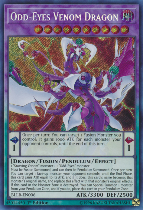 Odd-Eyes Venom Dragon [BLLR-EN006] Secret Rare | Devastation Store