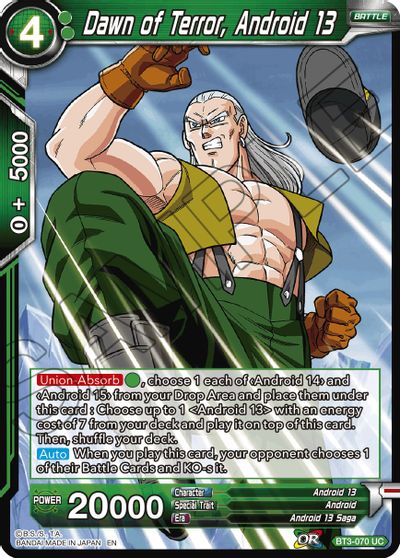 Dawn of Terror, Android 13 (Reprint) (BT3-070) [Battle Evolution Booster] | Devastation Store