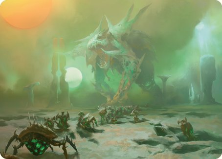 Green Sun's Twilight Art Card [Phyrexia: All Will Be One Art Series] | Devastation Store