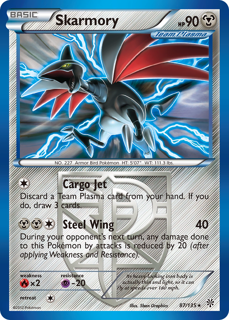 Skarmory (87/135) [Black & White: Plasma Storm] | Devastation Store
