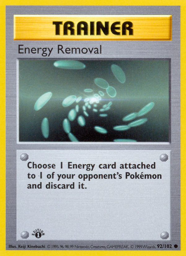 Energy Removal (92/102) (Shadowless) [Base Set 1st Edition] | Devastation Store