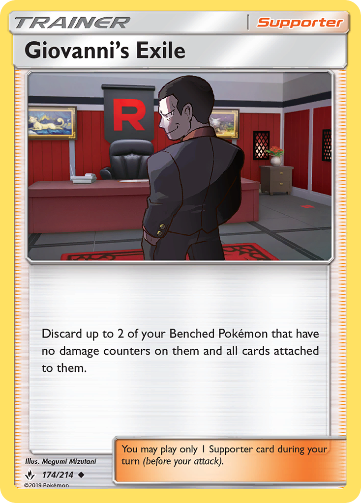 Giovanni's Exile (174/214) [Sun & Moon: Unbroken Bonds] | Devastation Store