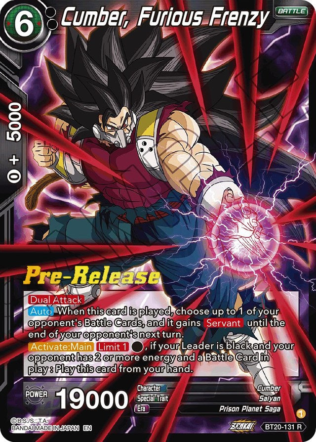Cumber, Furious Frenzy (BT20-131) [Power Absorbed Prerelease Promos] | Devastation Store
