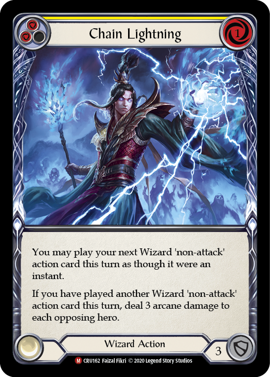 Chain Lightning [CRU162] 1st Edition Rainbow Foil - Devastation Store | Devastation Store