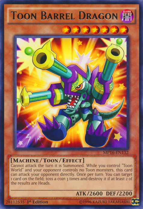 Toon Barrel Dragon [MP16-EN132] Rare | Devastation Store