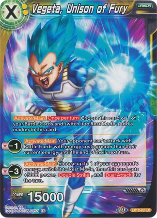 Vegeta, Unison of Fury [EX12-02] | Devastation Store