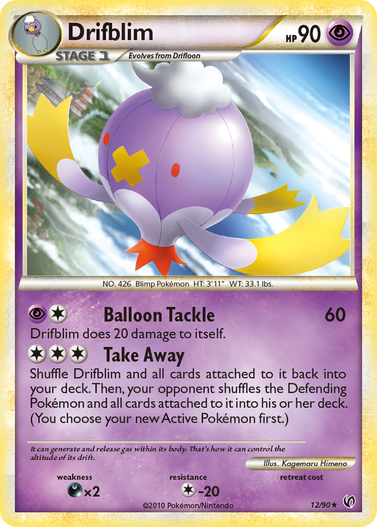 Drifblim (12/90) [HeartGold & SoulSilver: Undaunted] | Devastation Store