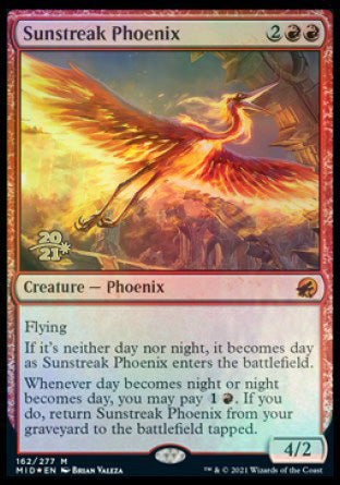 Sunstreak Phoenix [Innistrad: Midnight Hunt Prerelease Promos] | Devastation Store