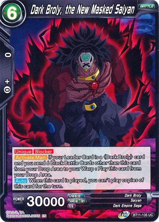 Dark Broly, the New Masked Saiyan [BT11-135] | Devastation Store