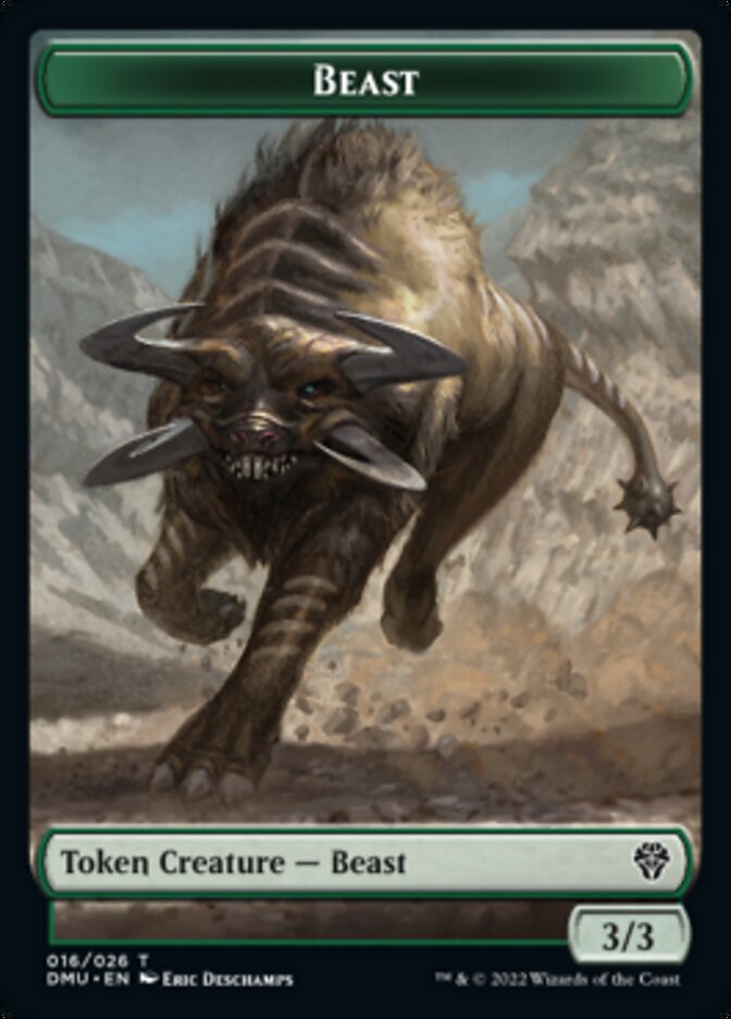 Saproling // Beast Double-sided Token [Dominaria United Tokens] | Devastation Store