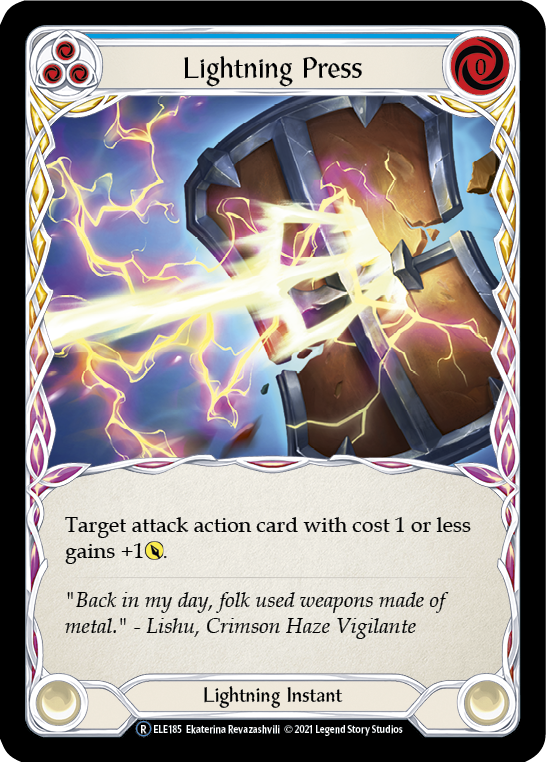 Lightning Press (Blue) [U-ELE185] Unlimited Normal | Devastation Store