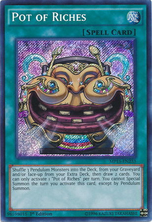 Pot of Riches [MP15-EN233] Secret Rare | Devastation Store