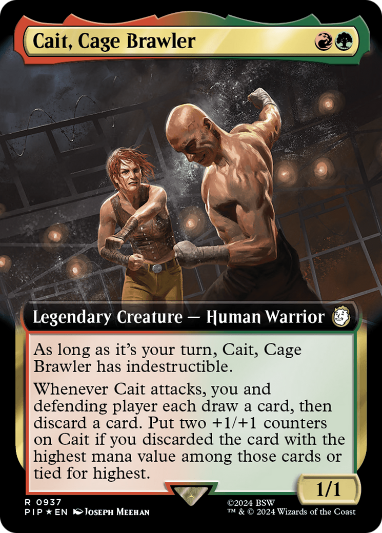 Cait, Cage Brawler (Extended Art) (Surge Foil) [Fallout] | Devastation Store