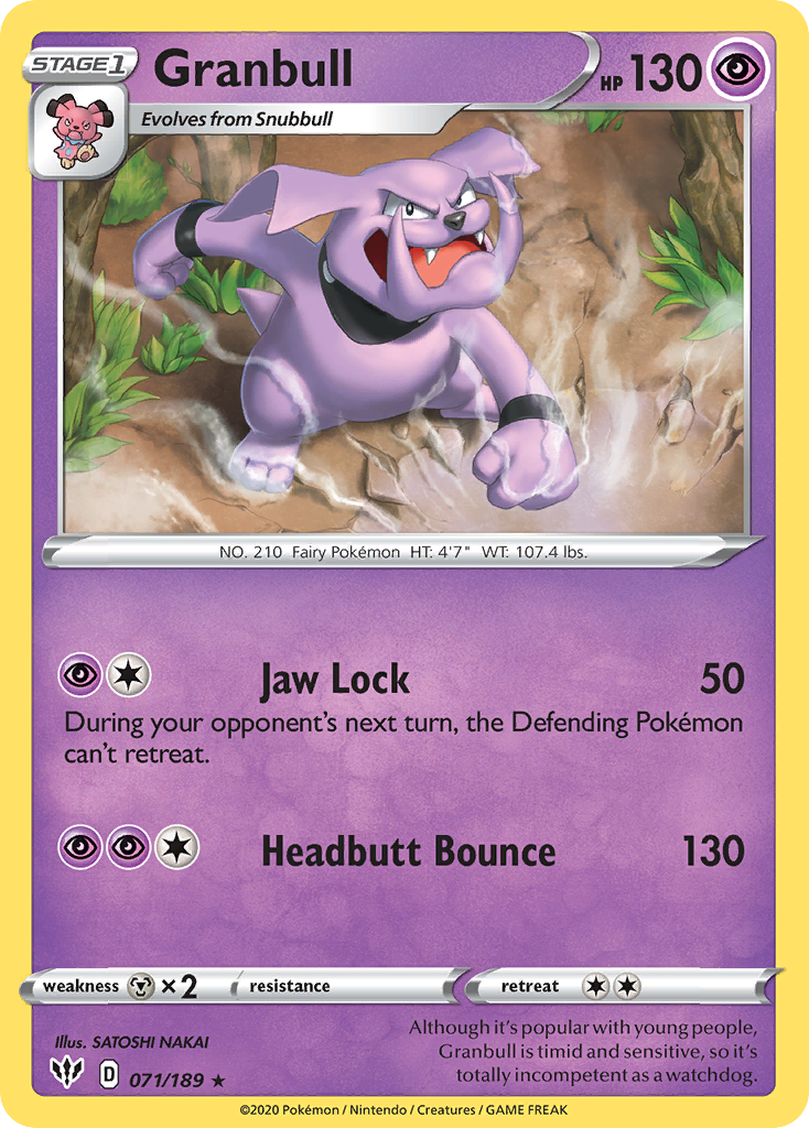 Granbull (071/189) [Sword & Shield: Darkness Ablaze] | Devastation Store