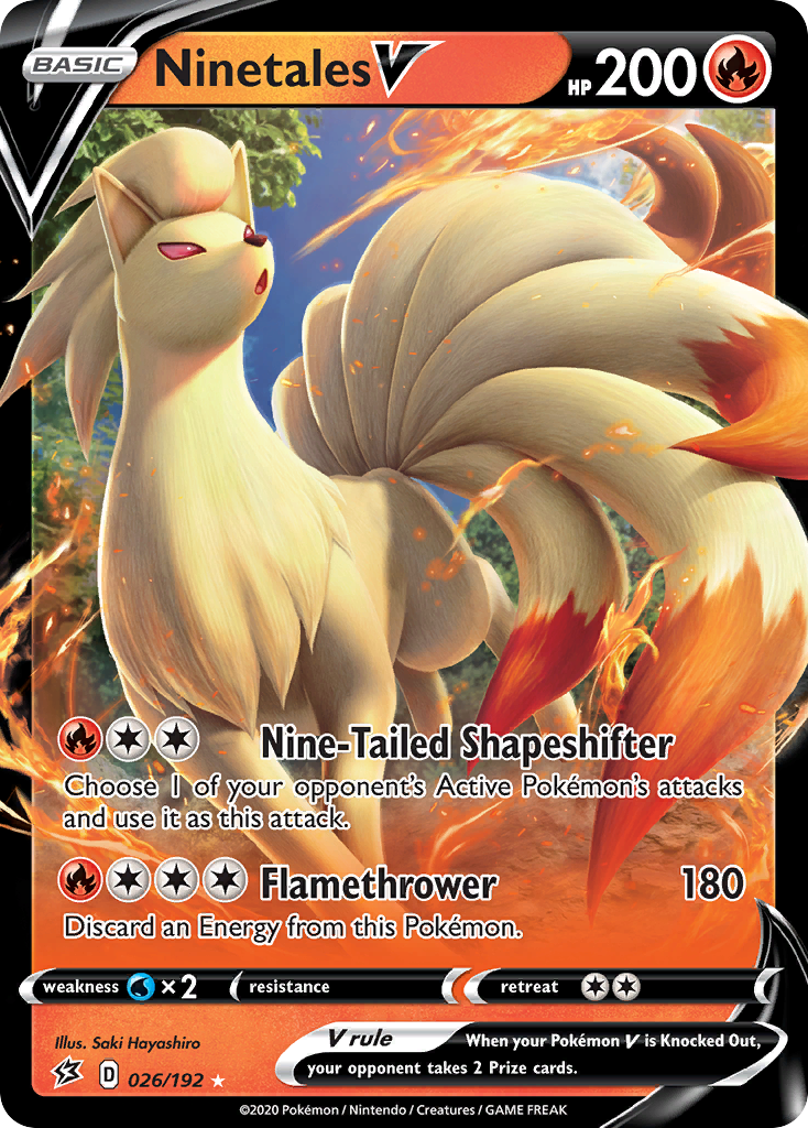 Ninetales V (026/192) [Sword & Shield: Rebel Clash] | Devastation Store