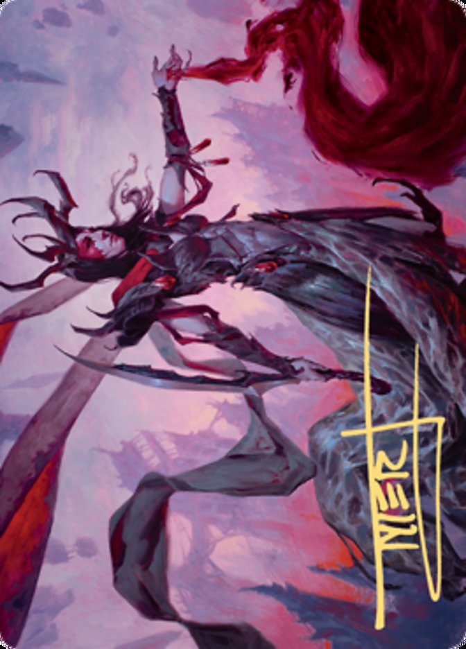 Drana, the Last Bloodchief Art Card (Gold-Stamped Signature) [Zendikar Rising Art Series] | Devastation Store