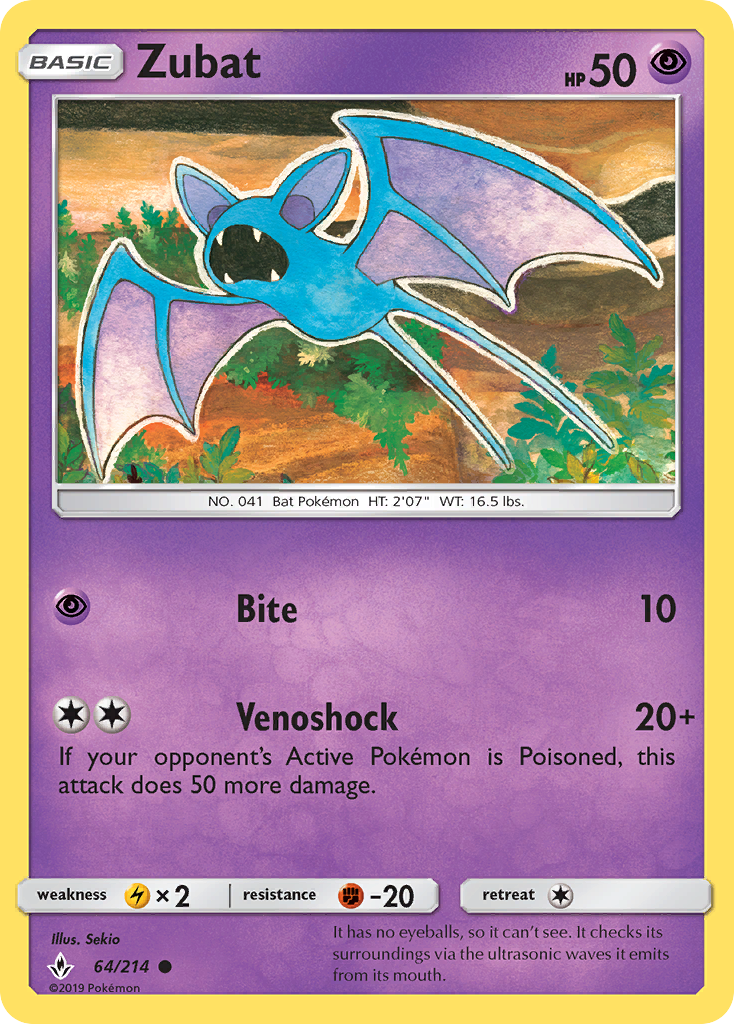 Zubat (64/214) [Sun & Moon: Unbroken Bonds] | Devastation Store