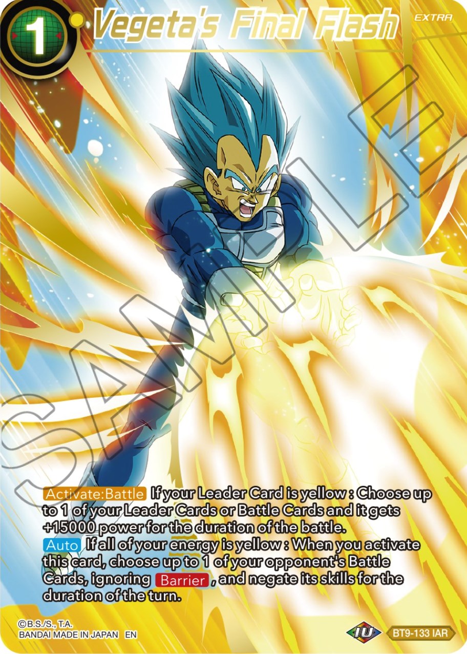 Vegeta's Final Flash (BT9-133) [Theme Selection: History of Vegeta] | Devastation Store