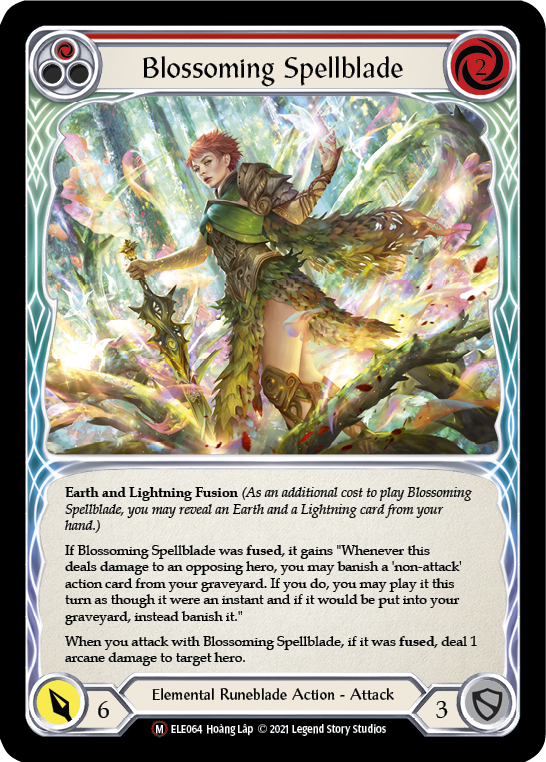 Blossoming Spellblade [U-ELE064] Unlimited Rainbow Foil | Devastation Store